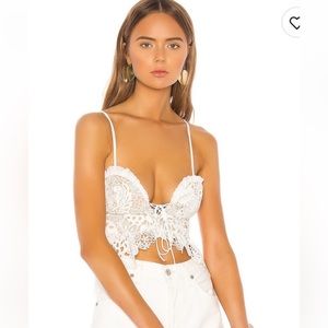 Revolve NBD Minxi Top in ivory - size medium (runs large)